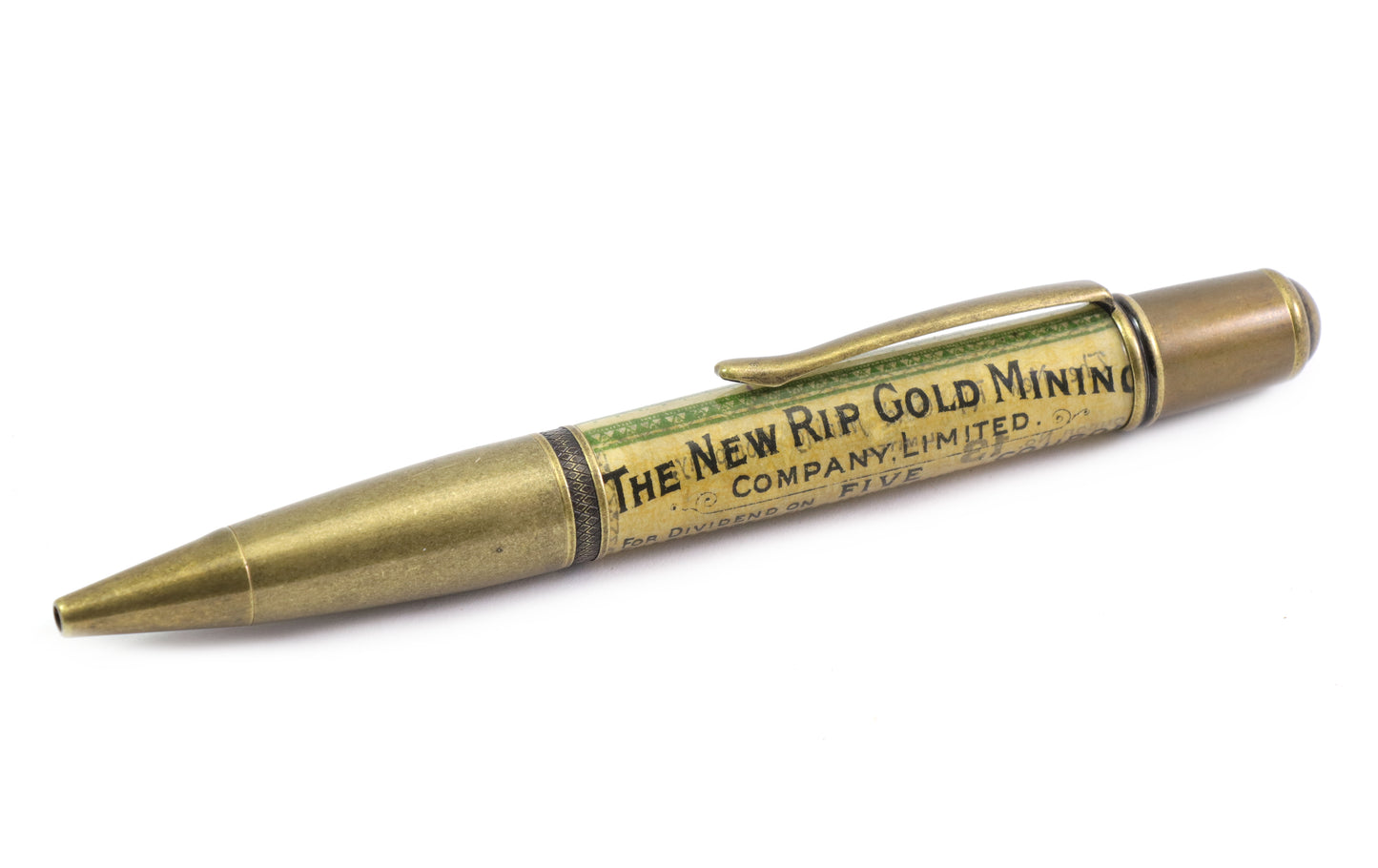 Vintage New Rip Gold Mining Co Stock Pen