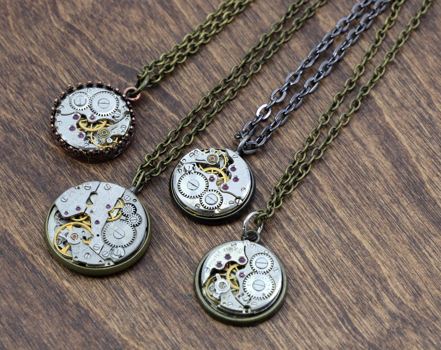 Vintage Watch Parts Necklace