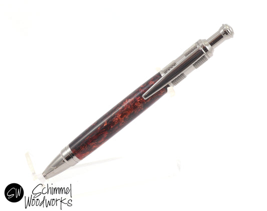 Copper Flame Gun Metal Click Pen