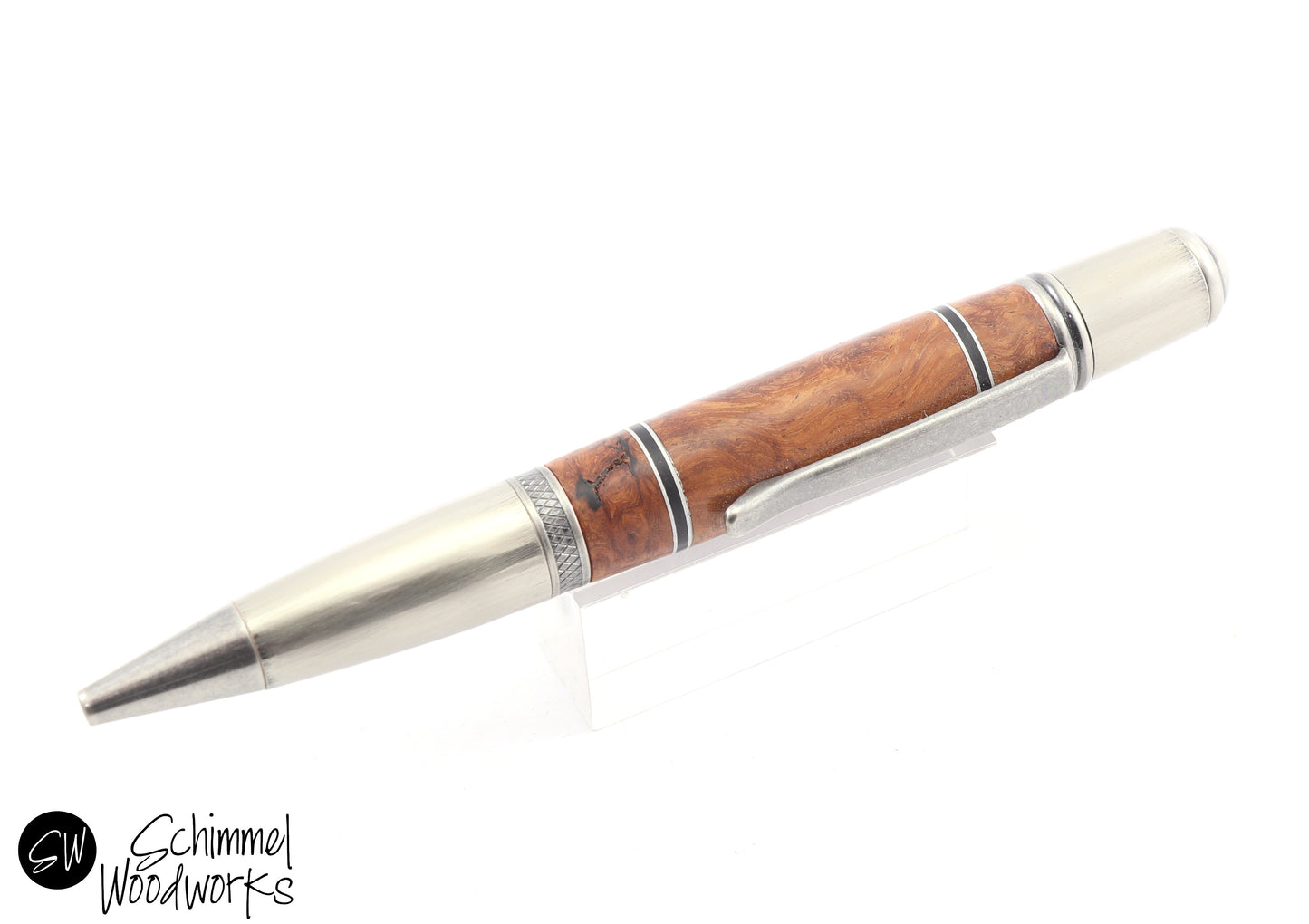 Segmented Burl Wood Ballpoint Pen