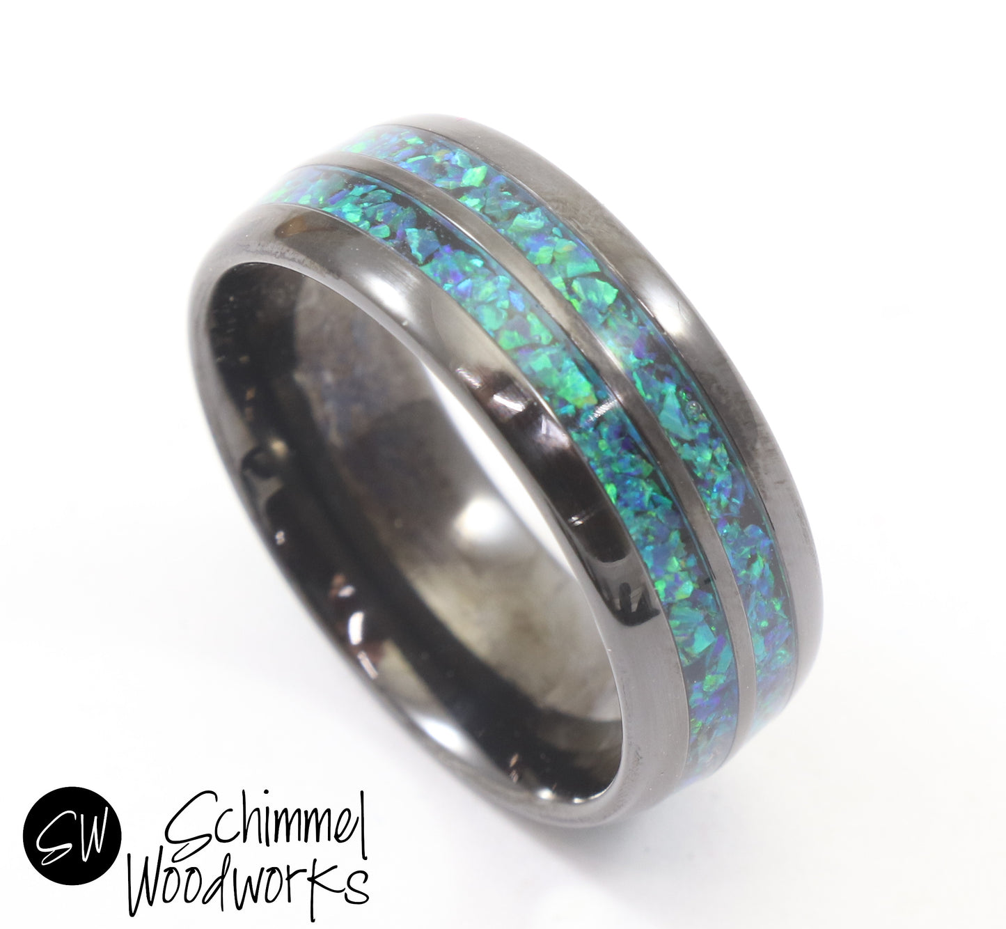 Blue/green Opal Ring
