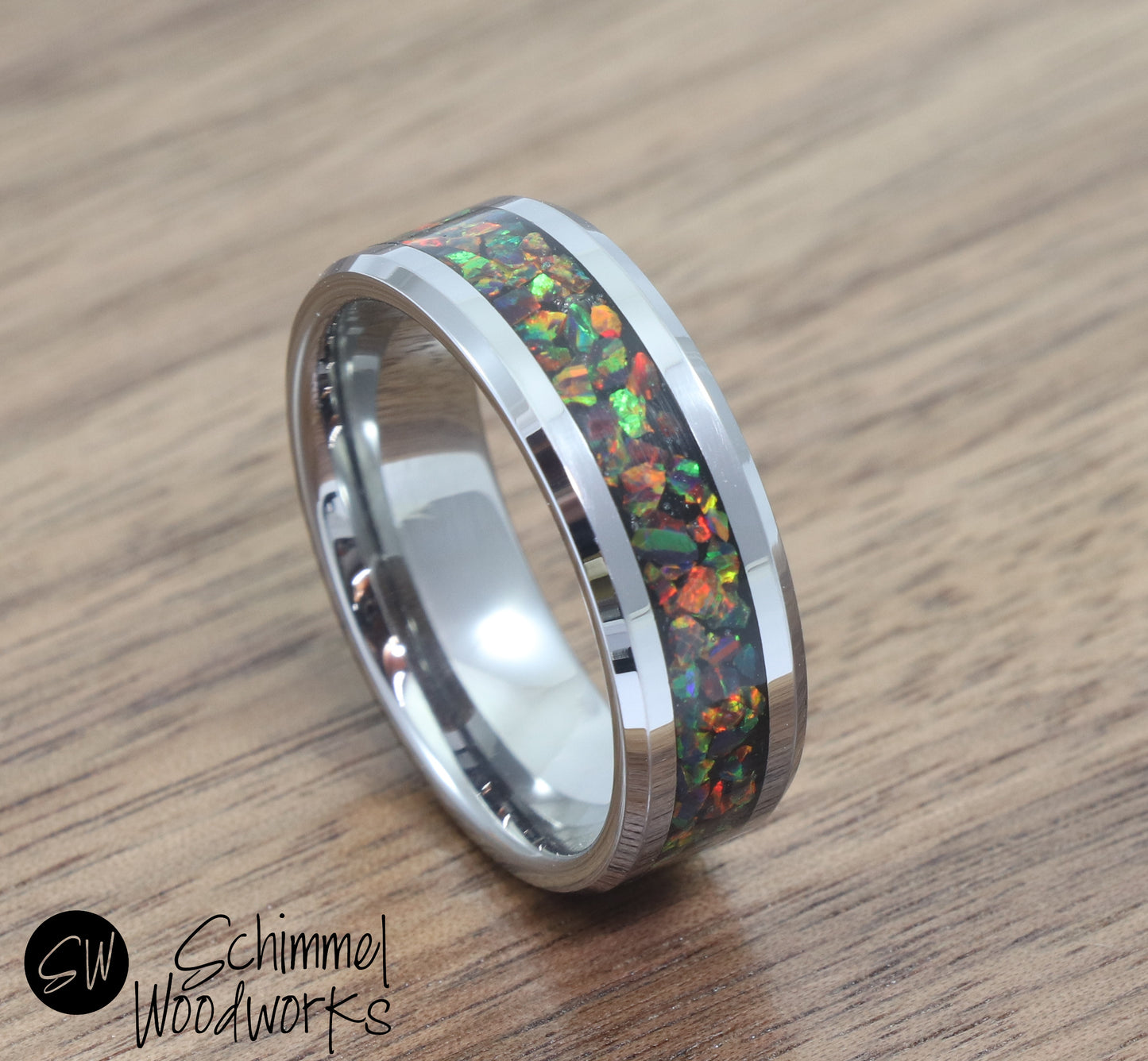 Rainbow Opal Ring