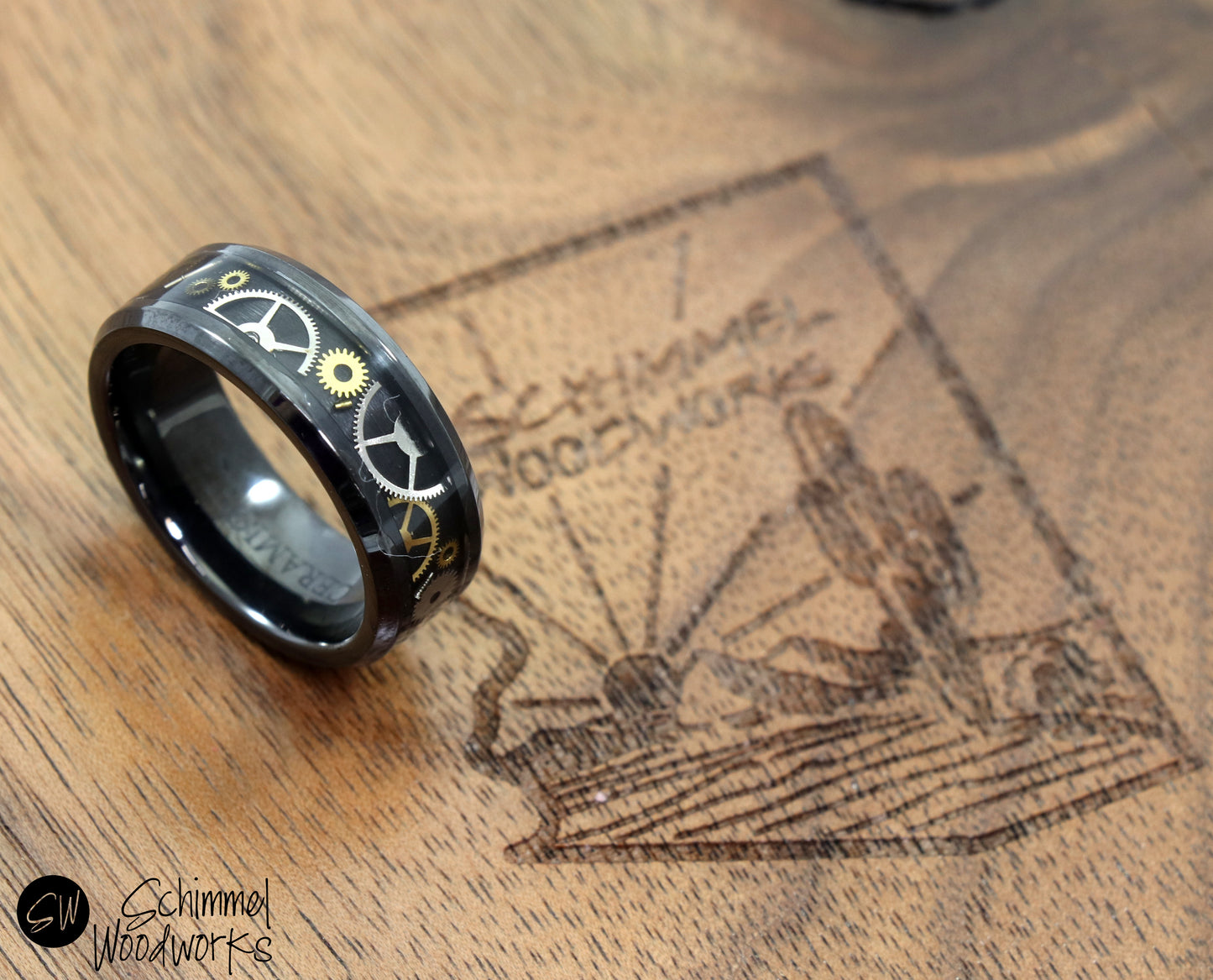 Ceramic Steampunk Ring