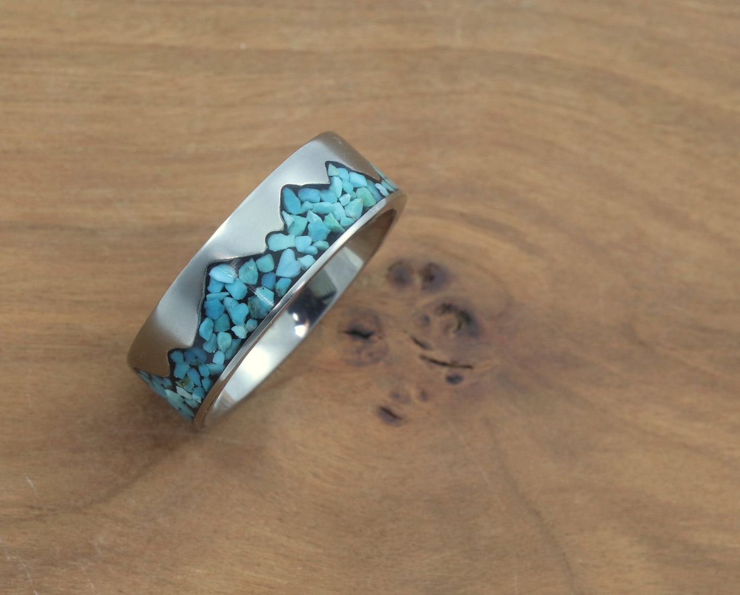 Titanium Mountain Turquoise Ring